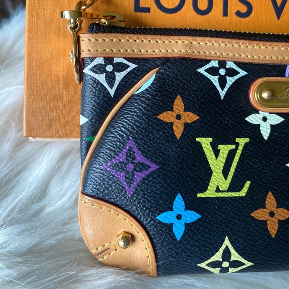 Louis Vuitton Pochette Milla MM - Monogram Multicolor Black M60097 - Picture 4 of 16